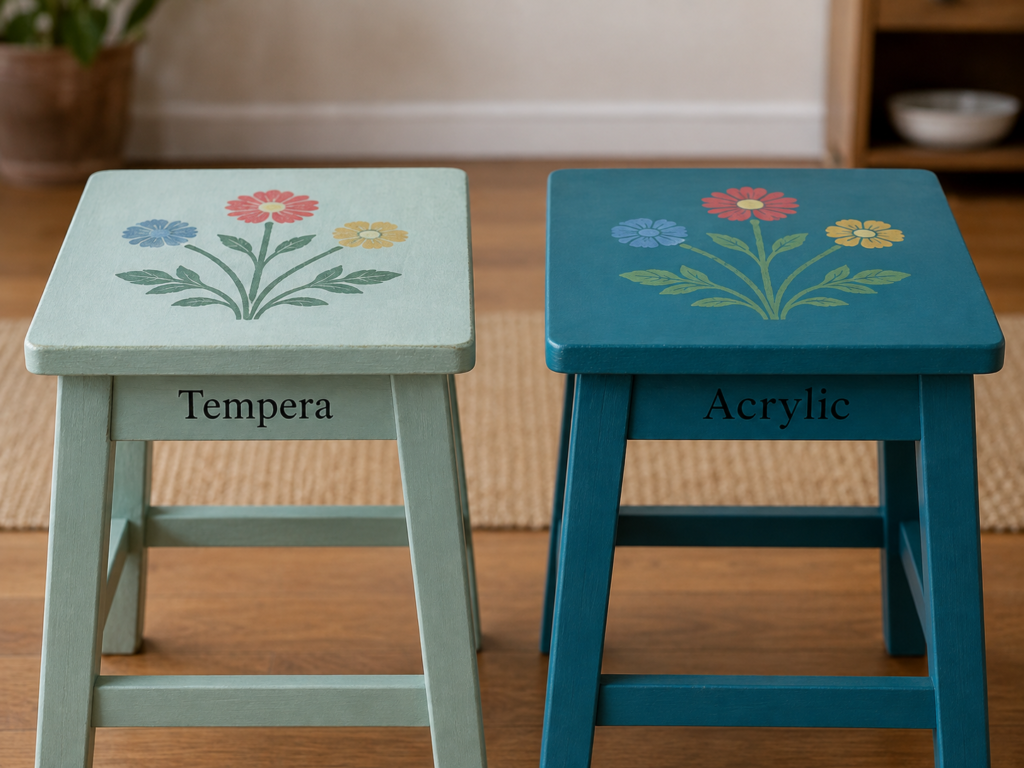 Refresh Small Wooden Stools with Flat or More Durable Colour Refresh Small Wooden Stools with Flat or More Durable Colour