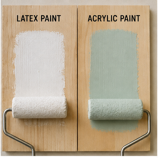 Roll Latex Paint Across Wood and Reserve Acrylic for Controlled Colour Work