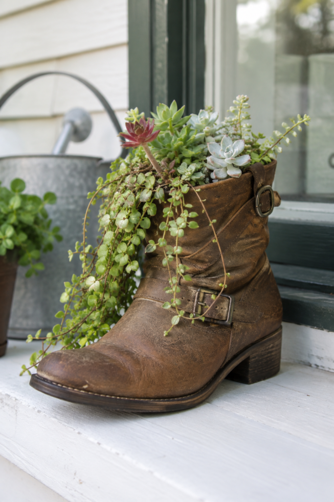 Turn a Retired Boot into a Succulent Planter Turn a Retired Boot into a Succulent Planter