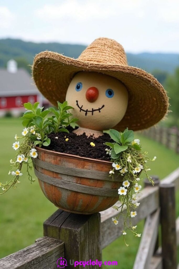 Scarecrow Hat Planter