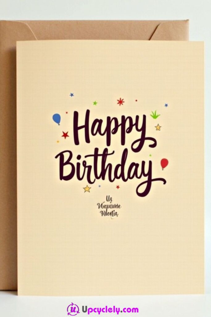 Kraft Paper Birthday Card