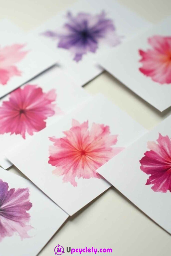 Tissue Paper Stamped Cards