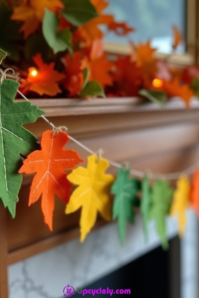 Felt Leaf Garland