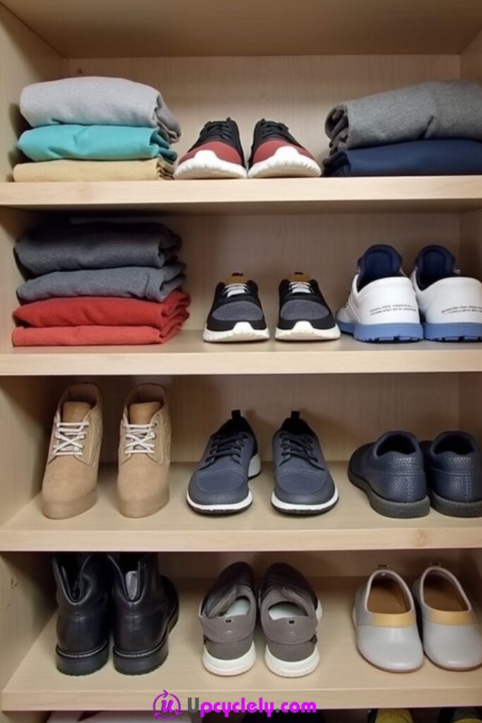 Tiered Closet Shelf Storage