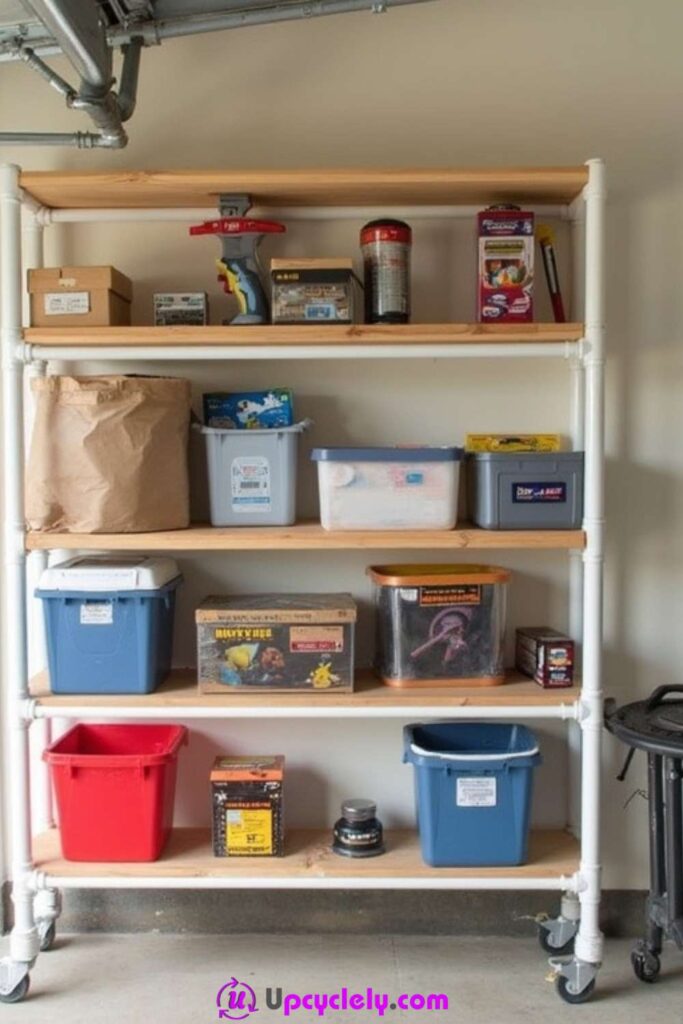 PVC Pipe Garage Shelving
