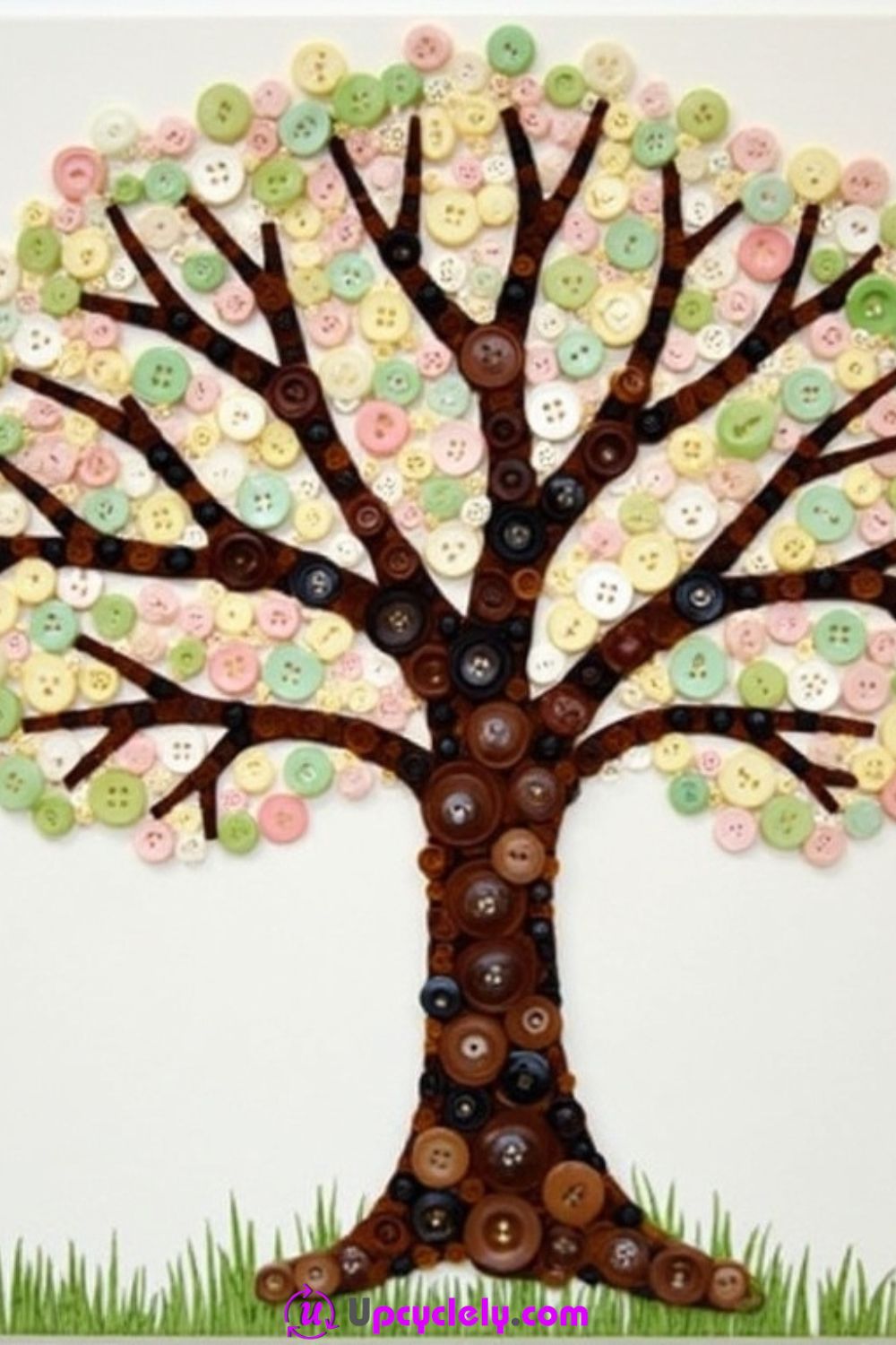 Stackable Button Tree Craft 19 Button Craft Ideas You’ll Love - Upcyclely - Changing The World ...