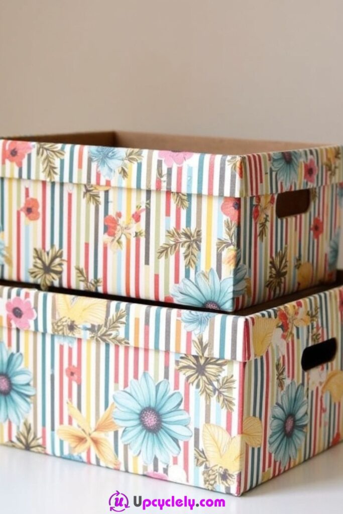 Decoupage Shoe Boxes