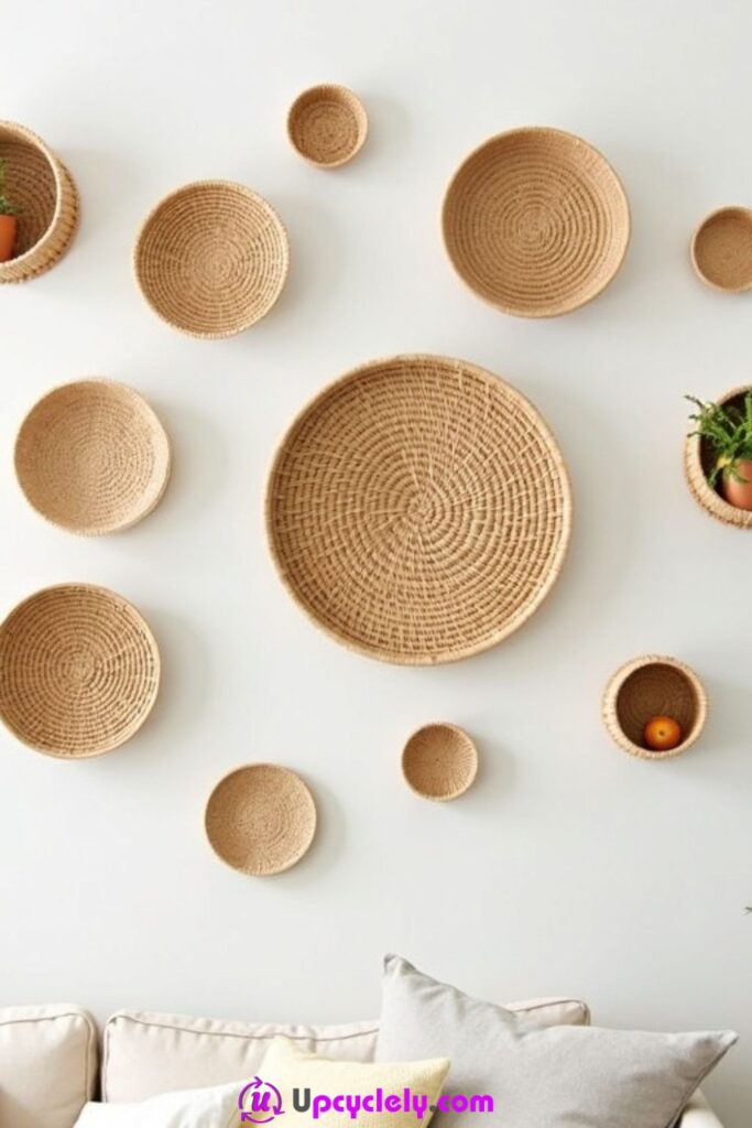 Woven Wall Basket Display