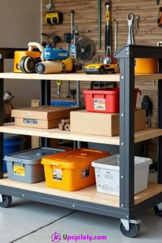 Rolling Garage Shelving Cart