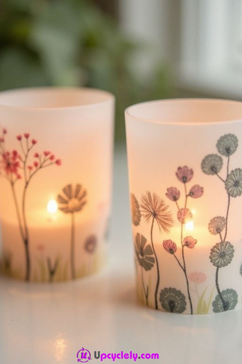 Decoupage Candle Holders