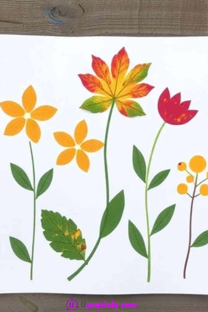 Leaf Stamp Flowers