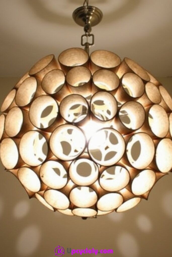 Toilet Paper Roll Chandelier