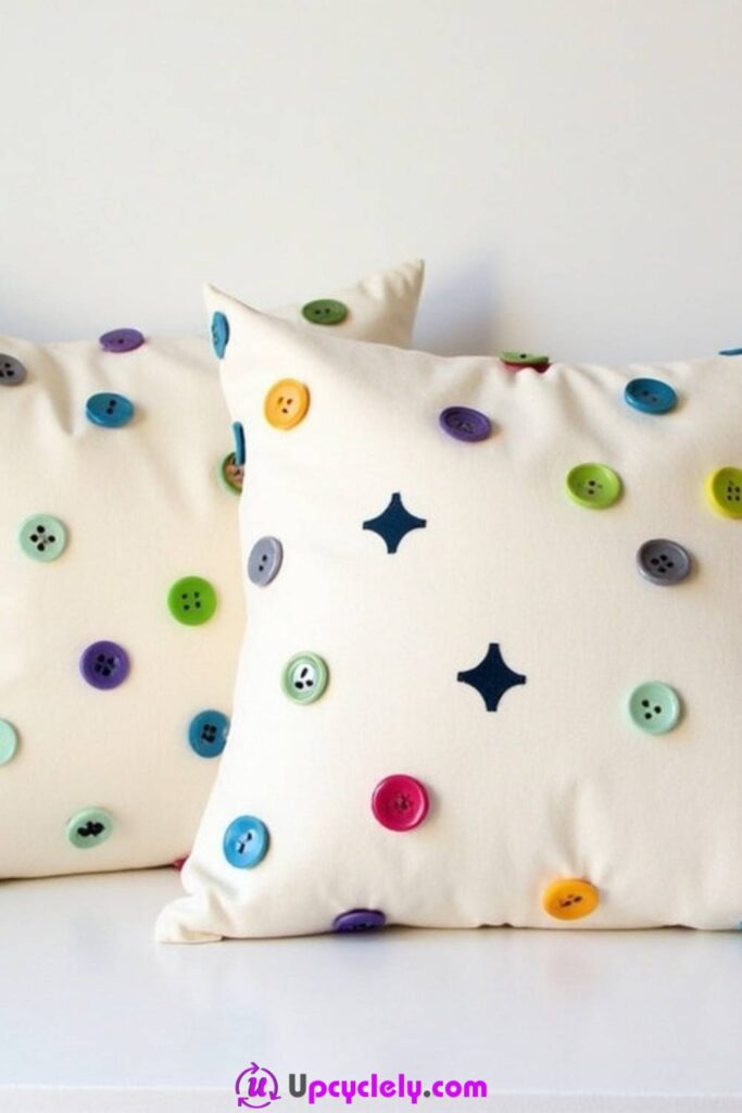 Button-Stamped Pillow Covers