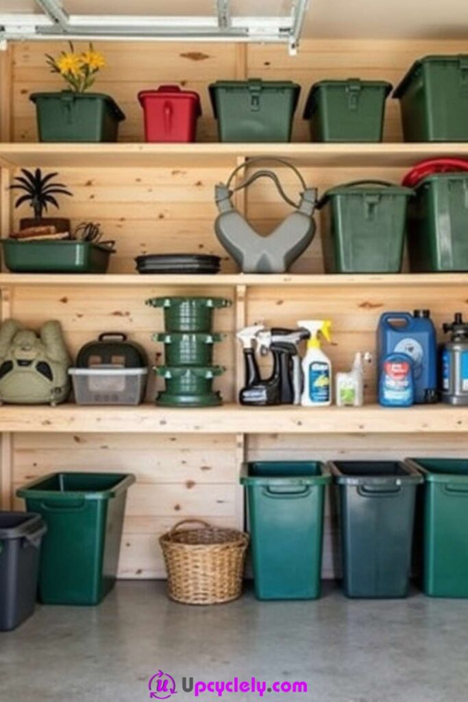 Easy Garage Shelving Idea