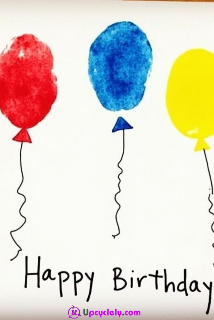 Fingerprint Balloon Card