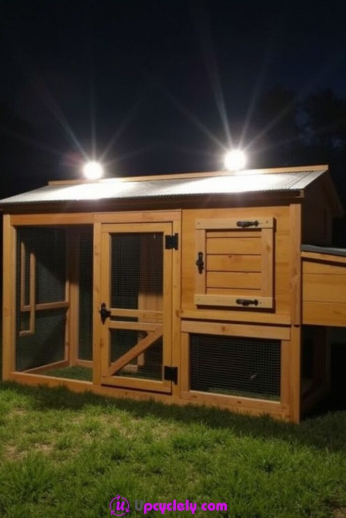 Chicken Coop with Solar Lights
