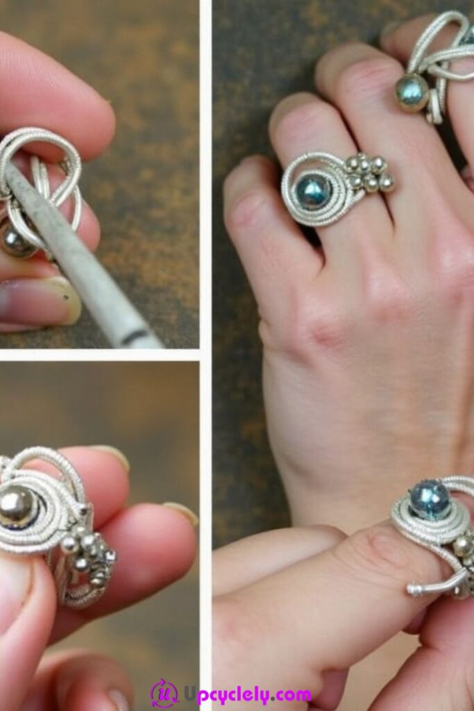 Beaded Coiled Rings