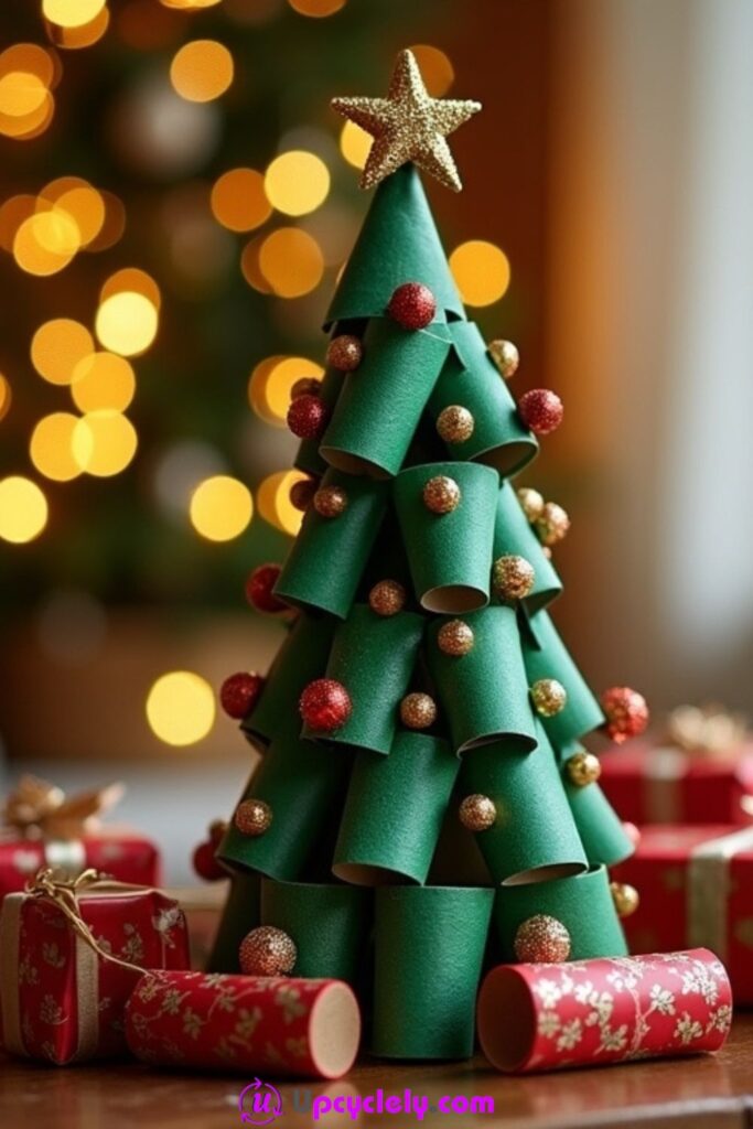 Toilet Paper Roll Christmas Tree