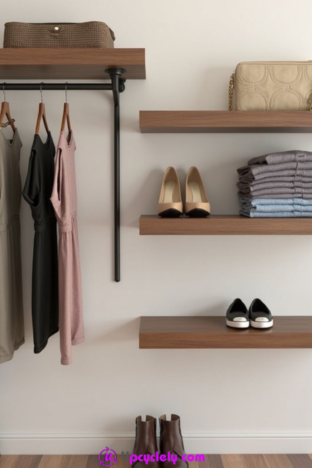 DIY Floating Shelves for Closet