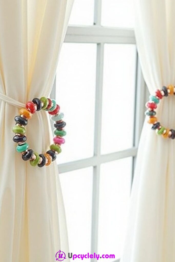Beaded Curtain Tiebacks