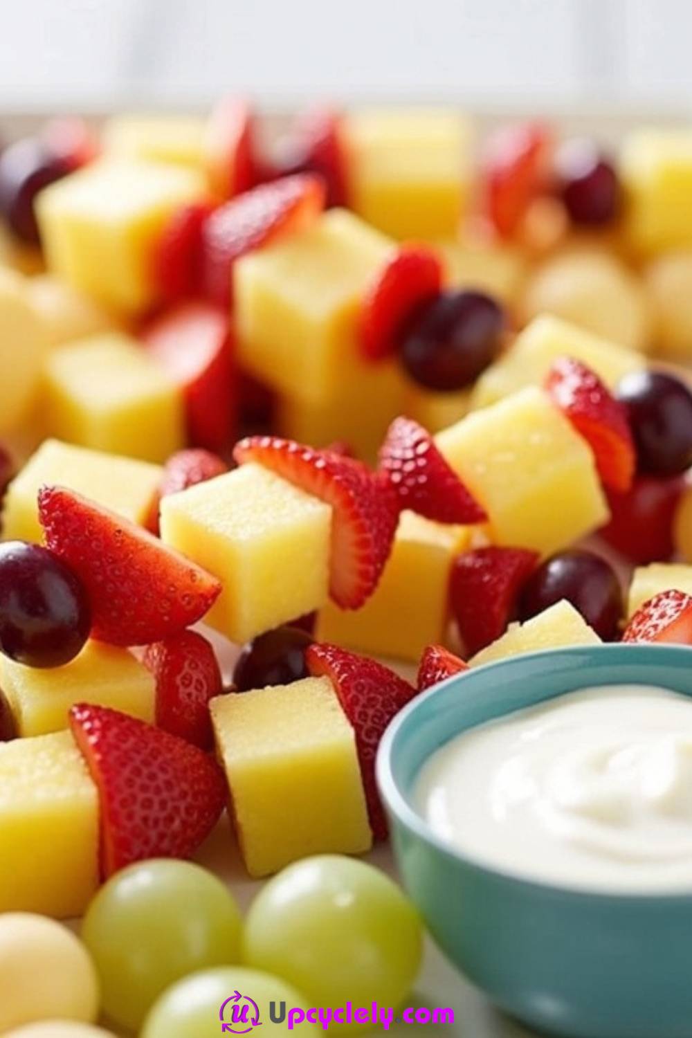 Fruit Kabobs with Yogurt Dip