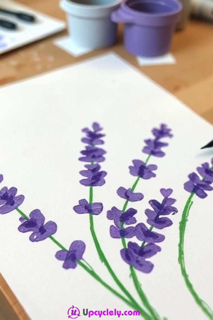 Q-Tip Painted Lavender