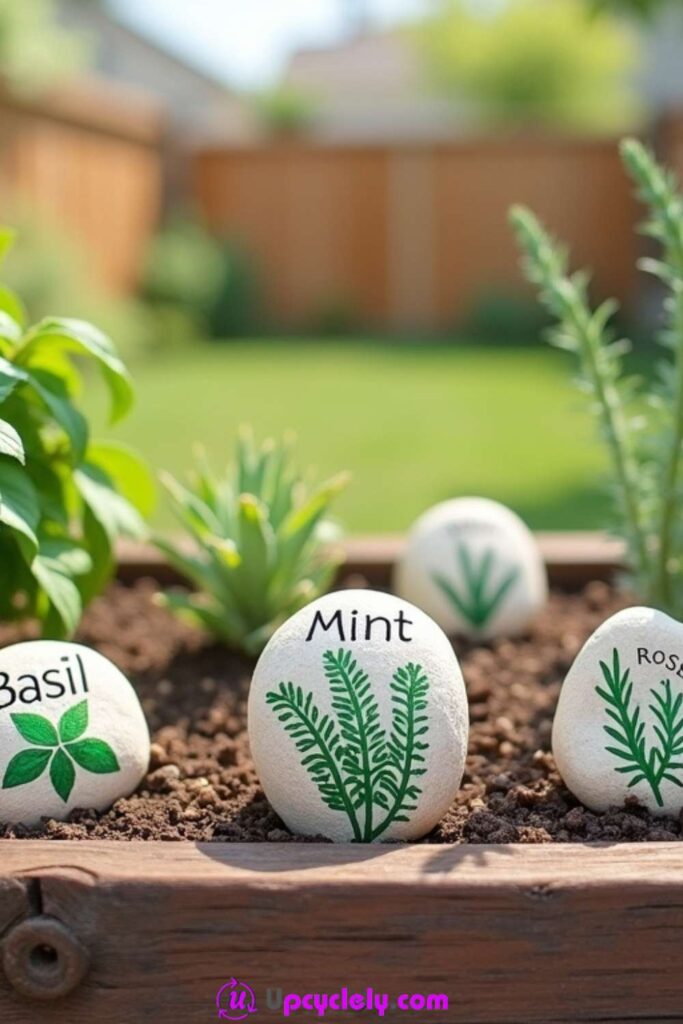 Painted Rock Garden Markers