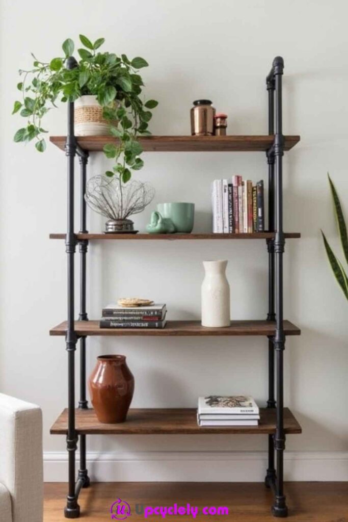 Industrial-Style Shelving Idea