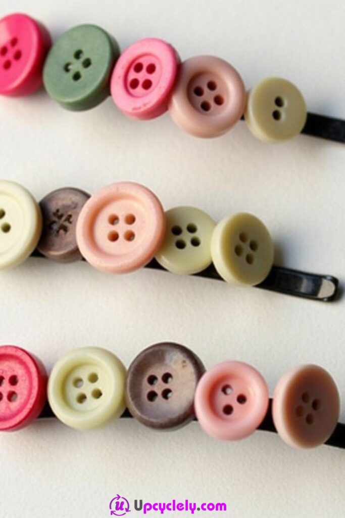Button Hair Clips
