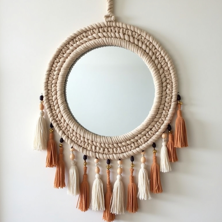 Boho Mirror Frame with Tassels