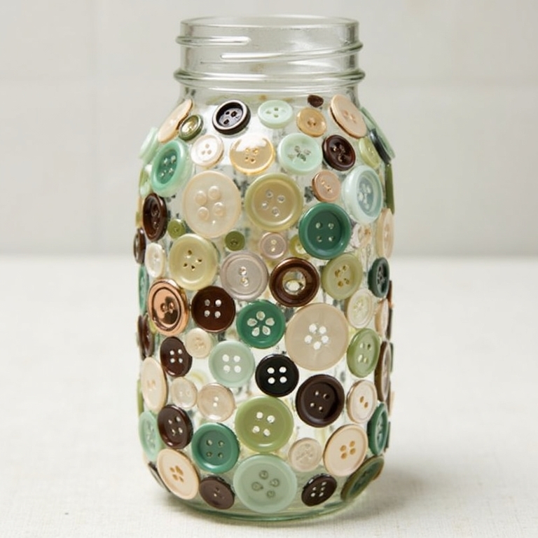 Button-Covered Jar