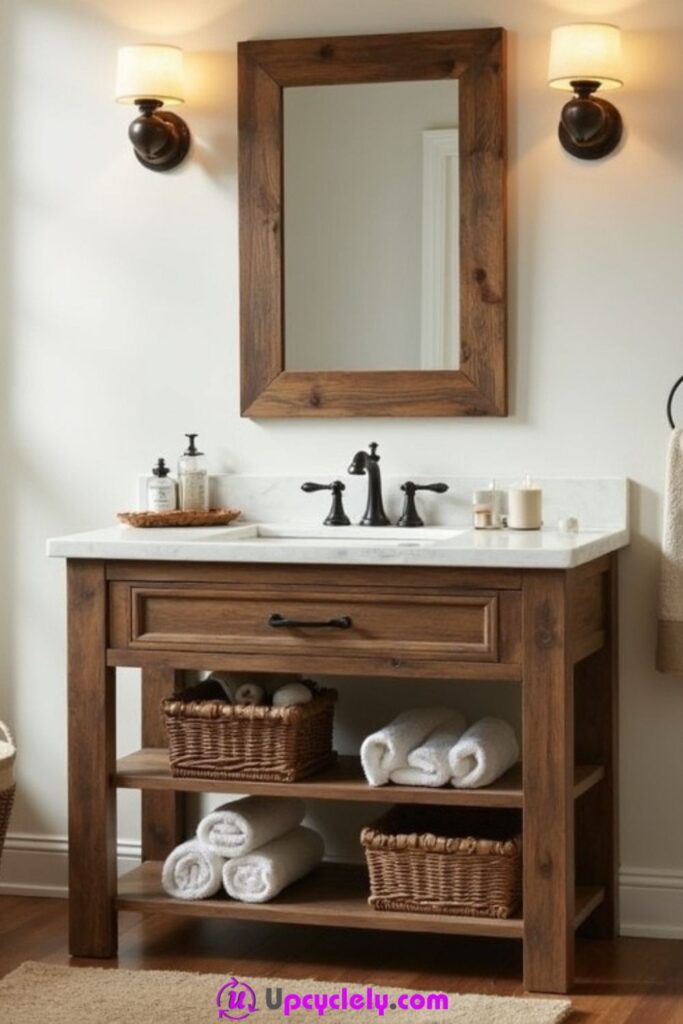 Rustic bathroom vanities