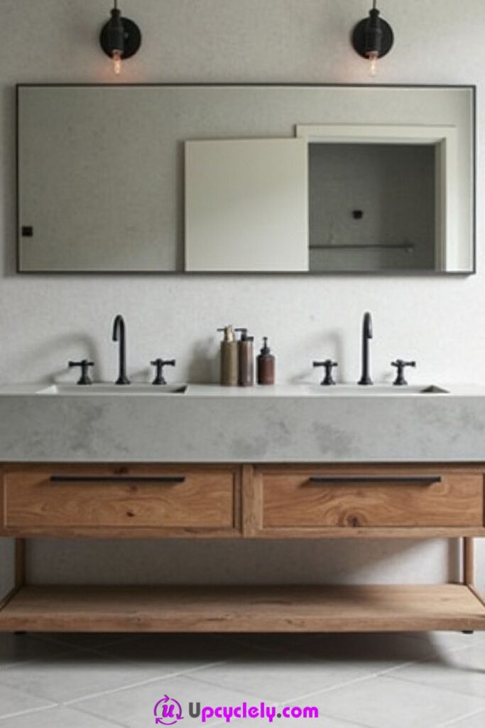 Concrete bathroom vanity