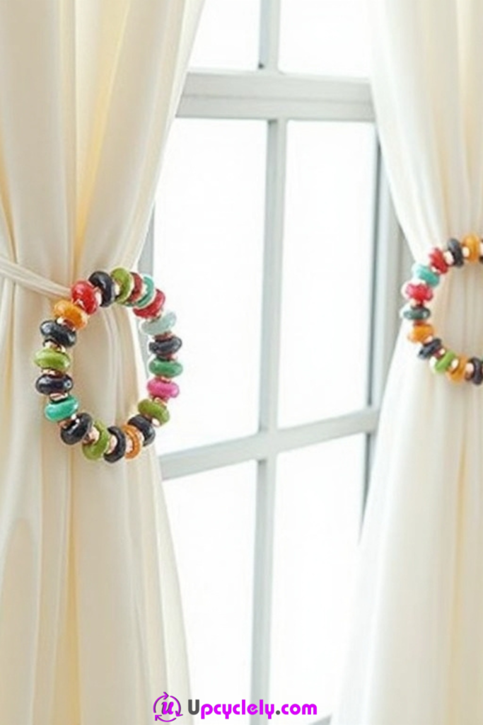 Beaded Curtain Tiebacks