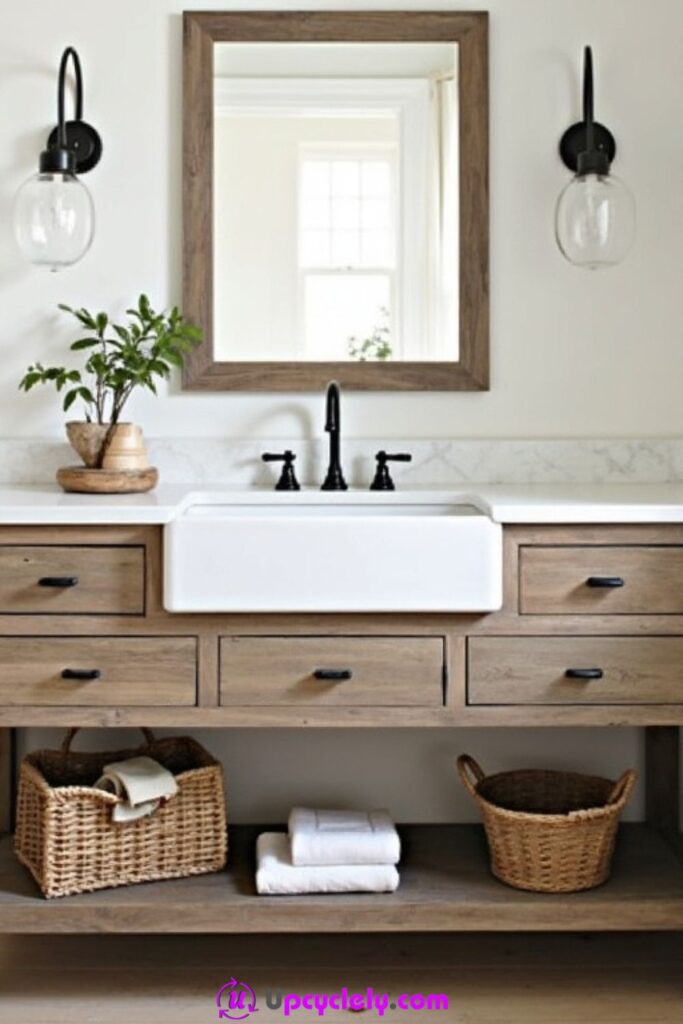 Farmhouse bathroom vanity build