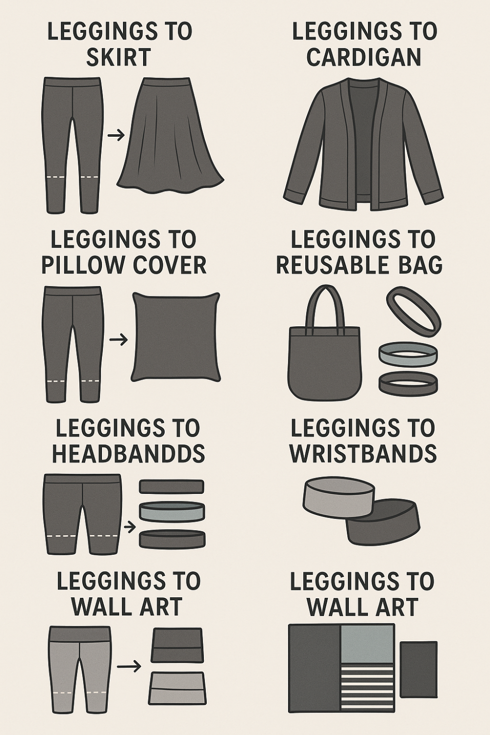 How to Upcycle Leggings steps
