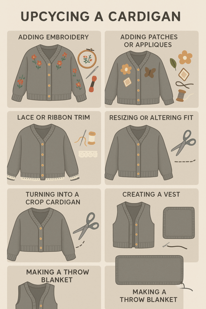 How to Upcycle a Cardigan steps