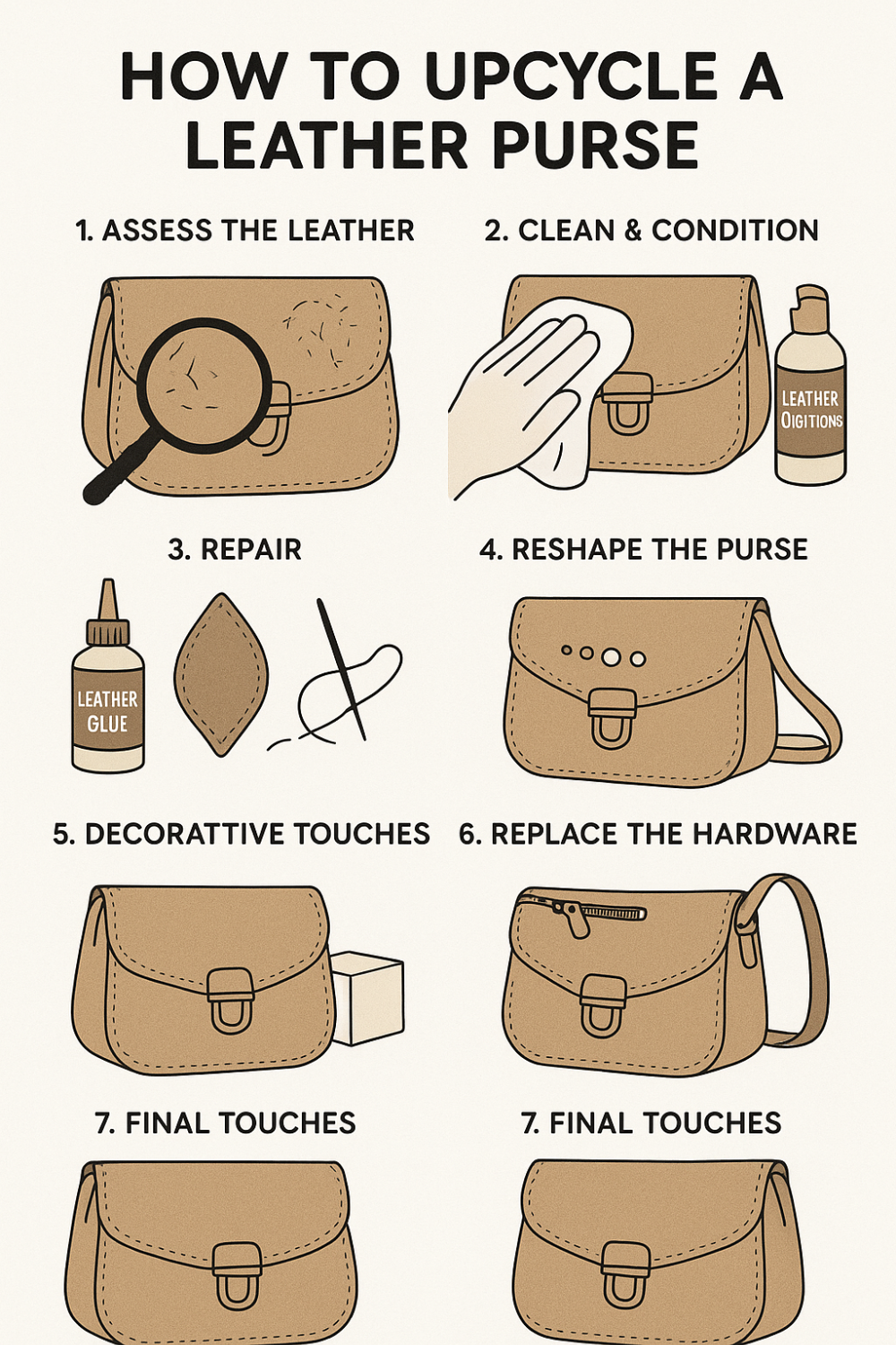 How to Upcycle a Leather Purse steps