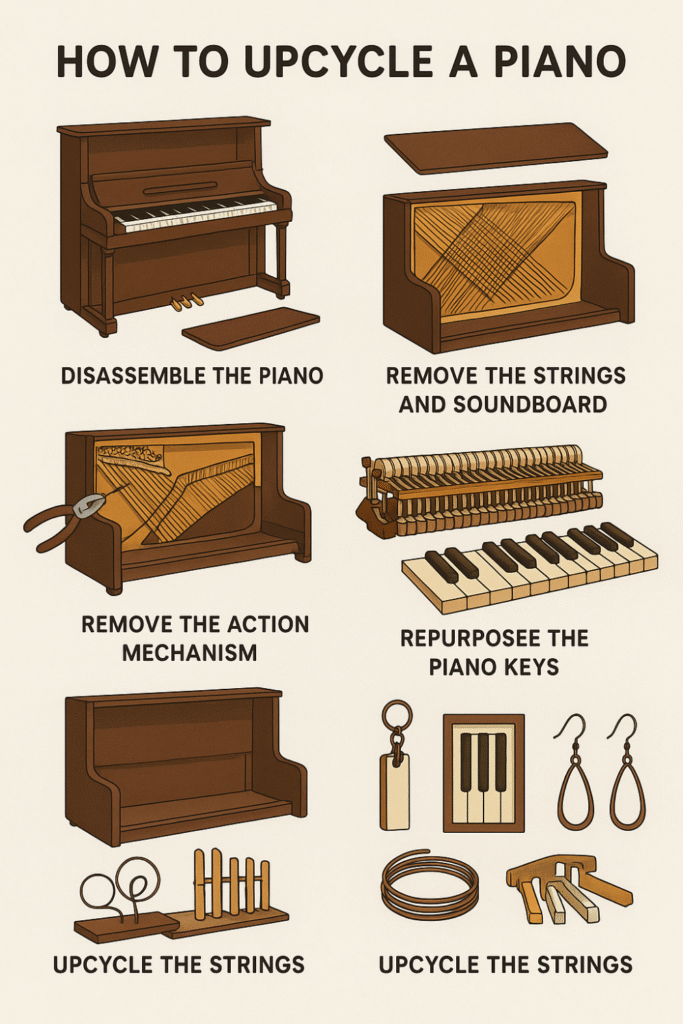 How to Upcycle a Piano steps