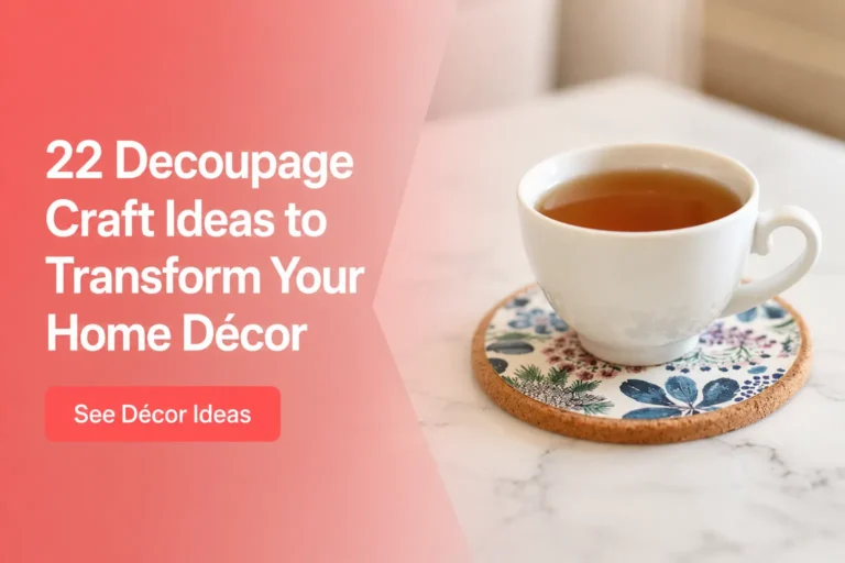 22 Decoupage Craft Ideas to Transform Your Home Décor