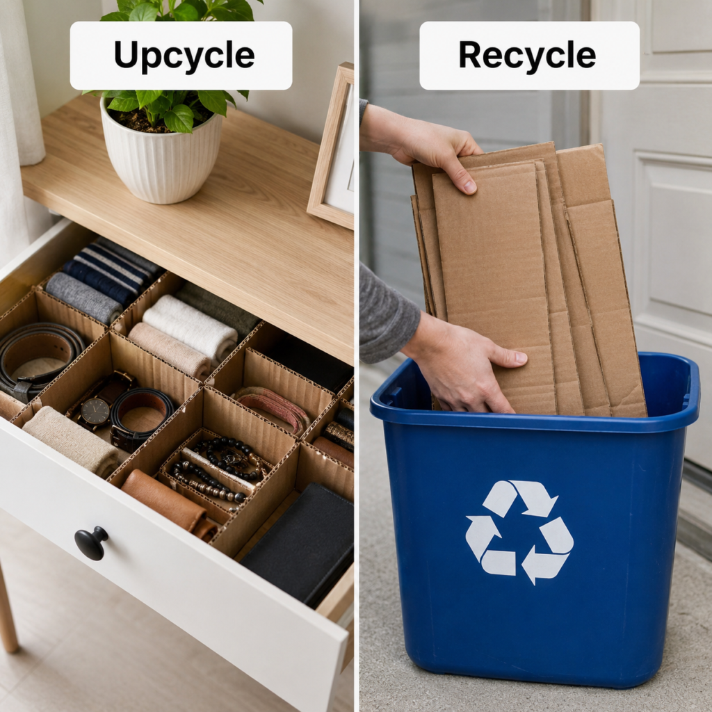 Cardboard Box Build Drawer Dividers or Recycle the Board Cardboard Box Build Drawer Dividers or Recycle the Board