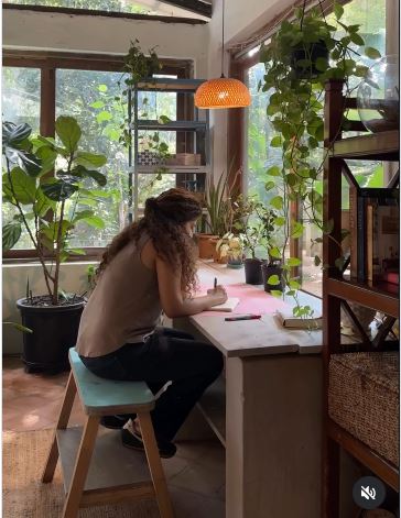 Combine a Thrifted Furniture Piece With Thoughtful Greenery