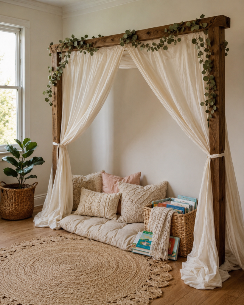 Create a Draped Reading Nook From the Arch Create a Draped Reading Nook From the Arch