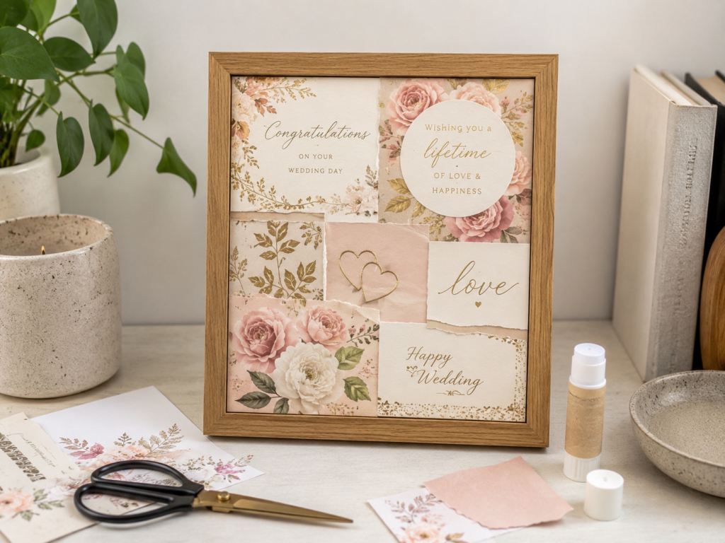 Create a Framed Collage from Wedding Card Details Create a Framed Collage from Wedding Card Details