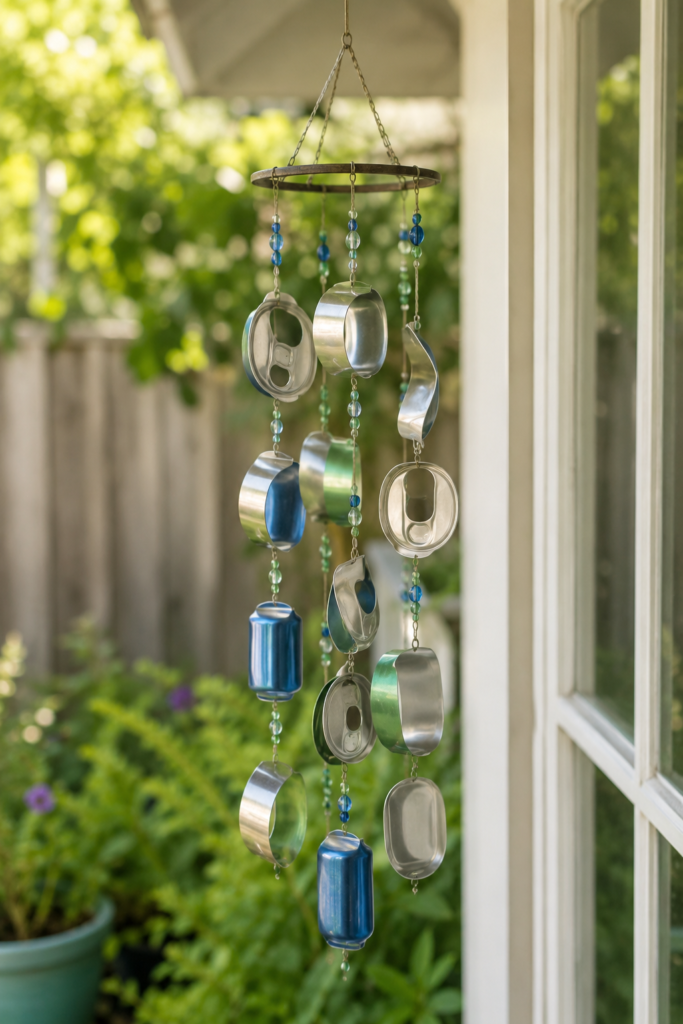 Create a Light Soda Can Wind Chime for a Covered Porch Create a Light Soda Can Wind Chime for a Covered Porch