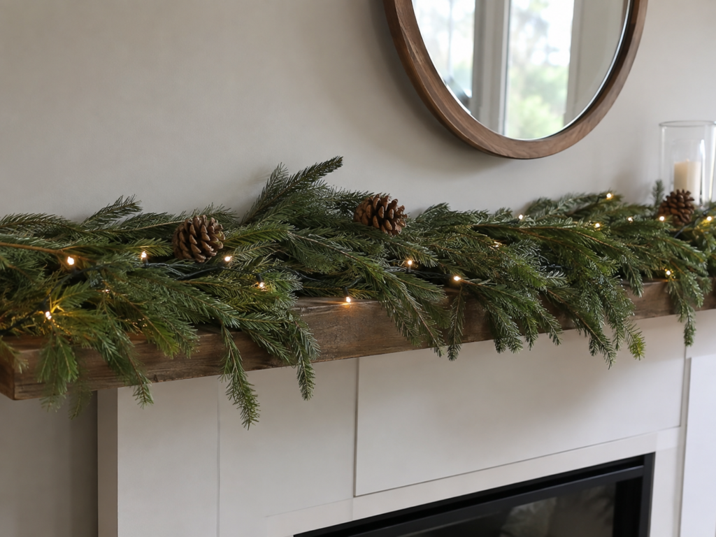 Create a Mantel Garland From Flexible Branches Create a Mantel Garland From Flexible Branches