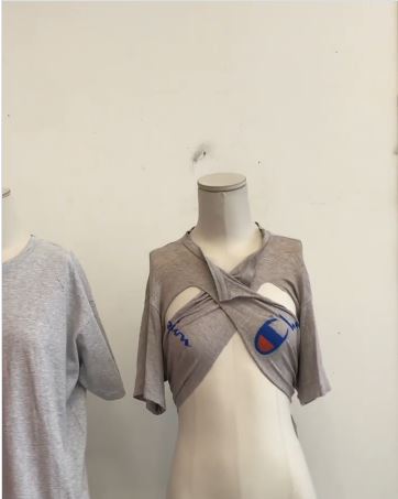 Cut and Tie an Oversized T-Shirt Into a No-Sew Halter
