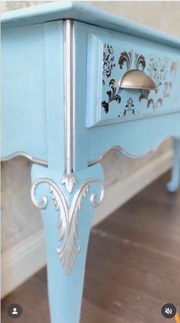 Dry-Brush Raised Furniture Details With Silver or Gold