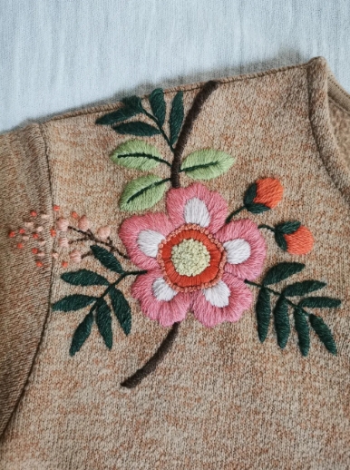 Embroider a Flower Onto a Plain Cardigan