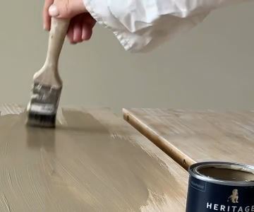 Give a Dining Table a Soft Acrylic Paint Wash Give a Dining Table a Soft Acrylic Paint Wash